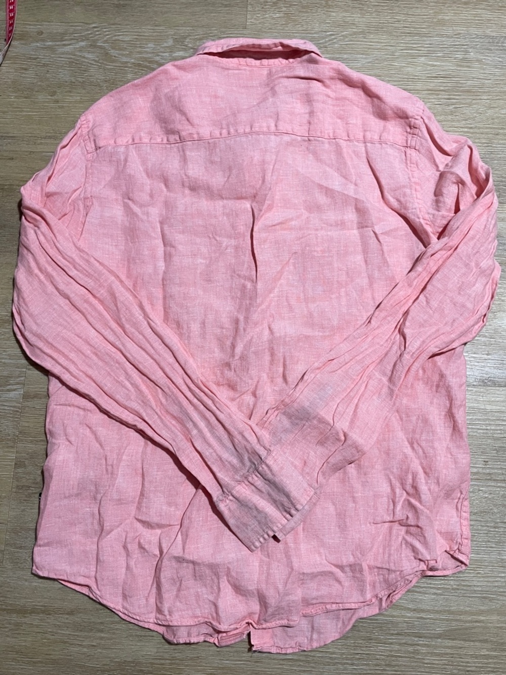 Nautica Men's Light Pink Long-Sleeve Button-Down Shirt 100% Linen - Picture 4 of 4